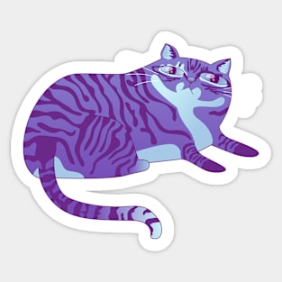 Perriwinkle Tabby Cat Sticker